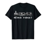 Never Forget - Video Game Console Controllers, Retro Gamer T-Shirt