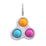 Mini Fidget Simple Dimple Toy,Interesty Kids Stress Relief Toys,Decompression Key Chain Pendant Toys for Kids and Adults Key Ring Toy Easily Attaches to Keys, Purse, Backpack (Orange Blue Pink)