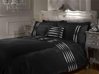 Rapport Home Diamante Luxury Style Black Single Duvet Cover Quilt Bedding Set w
