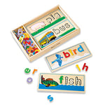 Melissa & Doug See & Spell , Spelling Game , Wooden Alphabet Letters and Words , Word Flash Cards , Learning Toy , Motor Skills , Problem Solving , Spelling for 4-6 year olds , Gift for Boy or Girl