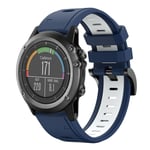 Garmin Fenix 3 HR Tvåfärgat Klockarmband i Silikon - Blå / Vit