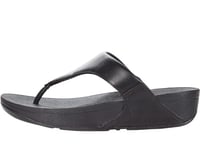 Fitflop Women's Lulu Toe Post - Leather Thong Sandals, Black Black 001, 6.5 UK
