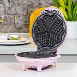 Global Gizmos Mini Heart Shape Waffle Maker 1000W Table Top Cooking & Baking NEW