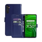 Lommebokdeksel 3-kort Realme X50 Pro 5G  - Mørke blå