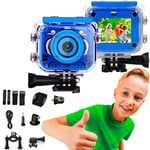 Extralink Barnkamera H18 Blå | Kamera | 1080P 30fps, IP68, 2,0" skärm