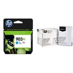 HP 903XL High Yield Cyan Original Ink Cartridge (T6M03AE) & AmazonBasics Multipurpose Copy Paper A4 80gsm, 5x500 Sheets, White