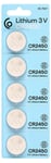 Clas Ohlson CR2450 knappcellsbatteri litium 3V, 5-pack
