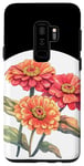 Coque pour Galaxy S9+ Beaux zinnias pour les amateurs de bouquets et de fleurs