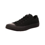 Converse All Star Low Trainers Black Mono Canvas - 6 UK