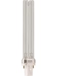 Philips Integrated compact fluorescent light bulb with reflector Tuv pl-s 9w/2p G23