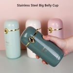 Stainless Steel Big Belly Cup Coffee Mug Water Thermos Flask Min White