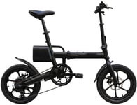 PARTAS Sightseeing/Commuting Tool - 16In Folding E-Bike Aluminum Alloy Ultralight Portable Scooter With Removable Large Capacity Lithium-Ion Battery (36V 8AH), Dual Disc Brakes Electric Bicycle