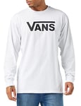 Vans Men's Classic LS T-Shirt, White-Black, XXL