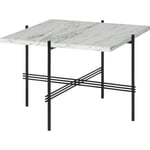 TS Coffee Table 55x55 cm, Black / White Marble