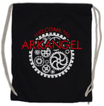 Welcome To Arkangel Drawstring Bag Mortal Predator Engines Cities Symbol Logo