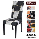 IVYSHION Dining Room Chair Covers, High Back Polyester Spandex Elastic Dining Chair Slipcovers Protector Kitchen Chair Seat Covers, Washable & Removable