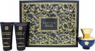 Versace Pour Femme Dylan Blue Gift Set 50ml EDP + 50ml Body Lotion + 50ml Shower Gel