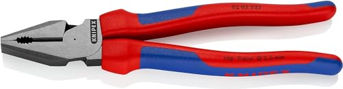 Knipex High Leverage Combination Pliers black atramentized, with multi-component grips 225 mm 02 02 225