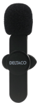 Deltaco trådløs vlogging mikrofon - USB-C/Lightning - Sort