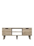 One Call Mustique Tv Unit - Fits Up To 65 Inch Tv - Oak