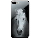 Apple Iphone 8 Plus Svart Mobilskal Med Glas Häst
