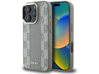 Dėklas Dkny Checkered Pattern Magsafe Iphone 16 Pro Max Case - Rusvai Gelsvas