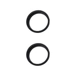 iPhone 15 Pro / 15 Pro Max bakkamera metall yttre skyddsring, 3-pack - Svart
