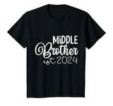 Youth Promoted to the middle brother Est 2024 coming soon Kids T-Shirt