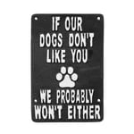 ProdBuy Home If Our Dogs Don't Like You Cast Iron Wall Fence Gate Sign
