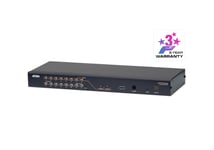 ATEN – Altusen KVM-switch, 2 consoles controls 16 computers, OSD, 19" 1U USB, Cat5e (KH2516A-AX-G)