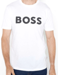 New Mens Hugo Boss Thinking T Shirt Crew Neck Short Sleeve White Size XL