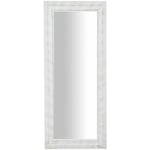Biscottini - Miroir mural de salle de bain rectangulaire Miroir horizontal vertical avec cadre en bois blanc Shabby Long miroir à suspendre