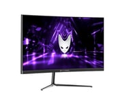 Oversteel - KRYPTO Gaming Monitor QLED 27'' QHD (2560x1440), VA Panel, 16:9, Curved R1500, 1ms, 144 Hz, 2x HDMI, Display Port, UK Plug, Black