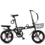 GuiSoHn 20 Inch Iron Anchor Folding Bicycle Adult Student Men's Women's Variable Speed Ultra Light Portable Mini Bicycle