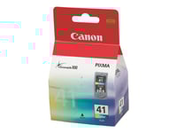 Canon Cl-41 - 12 Ml - Lång Livslängd - Färg (Cyan, Magenta, Gul) - Original - Bläckpatron - För Pixma Ip1800, Ip1900, Ip2500, Ip2600, Mp140, Mp190, Mp210, Mp220, Mp470, Mx300, Mx310