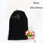 3pcs Shoes Storage Bag Drawstring Bags Travel Toiletry Black 160x200mm