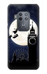 Peter Pan Fly Full Moon Night Case Cover For Motorola Moto One Zoom, Moto One Pro