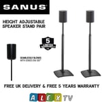SANUS WSSE1A2 Black Pair Height-Adjustable Speaker Stands For Sonos Era 100™