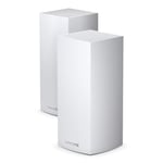 Linksys Velop MX8400 Tri-Band Whole Home Mesh WiFi 6 System (AX4200) WiFi Router, Extender & Booster up to 6000 sq ft, 3.5x Faster Speed for 80+ Devices, MU-MIMO & Parental Controls - 2 Pack, White