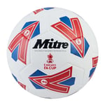 Mitre Training FA Cup Ballon de Football | Ballon d’entraînement Haute Performance | Modèle Ultra résistant, Ballon, Blanc/Bleu/Rouge, 3, 58,5-61 cm