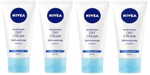 4 x NIVEA  Refreshing Light Moisturising Day Cream (Daily Essentials) 50ml
