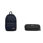EASTPAK BACK TO WORK Backpack, 27 L - Ultra Marine (Blue) OVAL SINGLE Pencil Case, 5 x 22 x 9 cm - Black (Black)