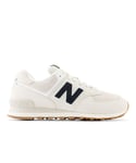 New Balance Mens 574v2 Trainers in White Suede - Size UK 7.5