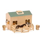 Fold and Go Wooden Horse Stable Dollhouse With Handle Melissa & Doug