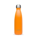 Qwetch - Bouteille Isotherme Pop Orange 500ml - Gourde Nomade Inox - 24h Froid et 12h Chaud - Etanche, Sans BPA & Réutilisable