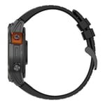 Silikonarmbånd til Garmin Fenix 7 / Pro 22mm - Sort/Rød