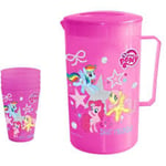 HASBRO - MY LITTLE PONY - BPA Free Jug with Lid + 4 Tumblers Set - Party Picnic