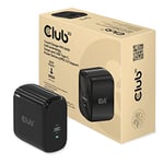 CLUB3D CAC-1905EU Chargeur de Voyage PPS 65 W Technologie GAN, Port Unique USB Type-C, Power Delivery(PD) 3.0, Prise en Charge