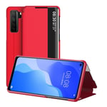 Huawei P40 Lite 5G - View Window Mirror cover - Rød