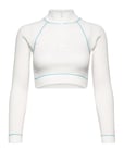 Barbara Kristoffersen By Rosemunde Short Turtle Zip T-Shirt Vit